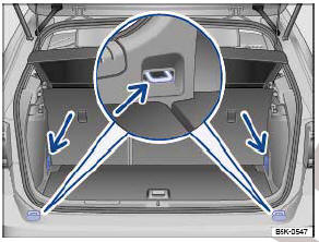 Şek. 99 Bagaj bölmesi: Yük bağlama kancaları