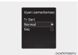 Uyarı zamanlaması