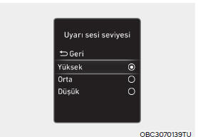 Uyarı sesi seviyesi