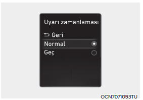 Uyarı zamanlaması