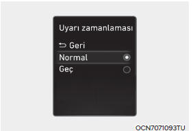 Uyarı zamanlaması