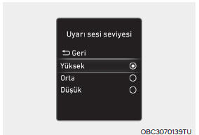 Uyarı sesi seviyesi