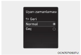 Uyarı zamanlaması