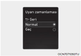 Uyarı zamanlaması