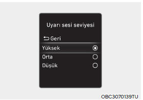 Uyarı sesi seviyesi